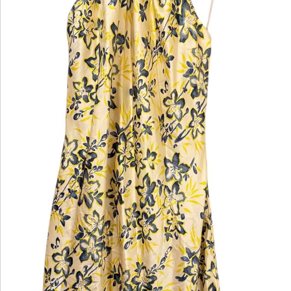 Pomelo Floral Backless Dress In Yellow And Blue